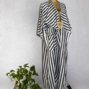Summer black and white robe • Women cardigan • Natural fabric robe •